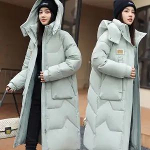 여자 롱 패딩 따뜻한 캐주얼 오버핏 여성 롱 패딩 데일리 후드 점퍼 겨울