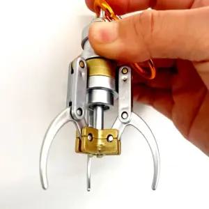 골드 카라비너 인형 뽑기 집게 키링 미니 크레인 특이한 가차 미니어처 집게손