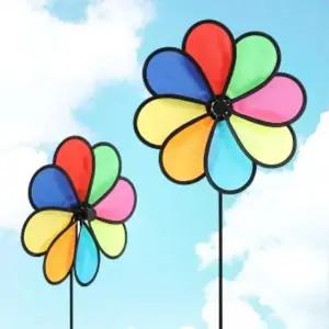 고품질 58cm 플라워 팔랑개비 홍보용 윈드잇 바람개비 2p세트 (WFBBF43)