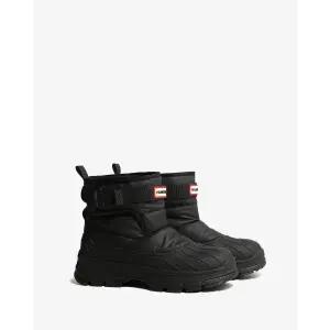 British감성 헌터 UNISEX 인트레피드 버클 숏 스노우부츠 - 블랙 WFS2000NYRBLK 방한화