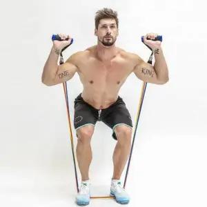 멀티 도어 튜빙 밴드 손잡이 튜빙 밴드 운동용 5단계 고강도