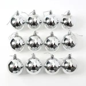 트리 꾸미기 실버 은색공 장식볼 12개 추천 가정용 방울 학교 학원 이쁜