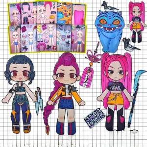 케이팝 데몬헌터스 캐릭터 옷입히기 스티커 다꾸 DIY 루미 미라 헌트릭스 의상 KPOP