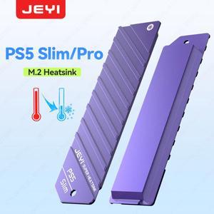 JEYI PS5 Slim/Pro SSD 방열판, PlayStation 5 NVMe 확장 슬롯, 냉각, 방진용 M.2 쿨러 커버 2 in 1.