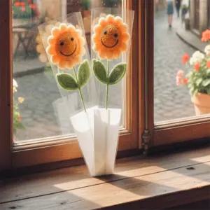 파랑새백화점 해바라기뜨개꽃 조화다발