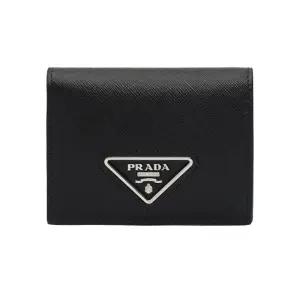 25FW 사피아노 삼각 로고 코인 반지갑 블랙 1MV204 2DKY F0002