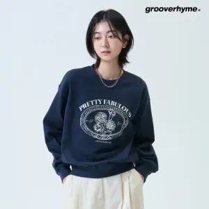 [그루브라임]여성 3단쭈리 맨투맨(로즈/세미오버크롭핏) (HRTSCTM503M)