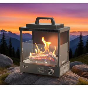 캠핑 난로 ALOGFIRE 휴대용 화로 8200 BTU 프로판 가스 히터 스토브 실외 캠핑용 실제 테이블탑