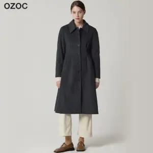 [오조크] 울 캐시미어 블렌디드 테이퍼드 롱코트