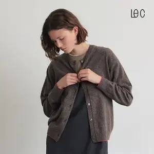 르캐시미어 25FW 캐시미어 100 배색 라운드 가디건 1종