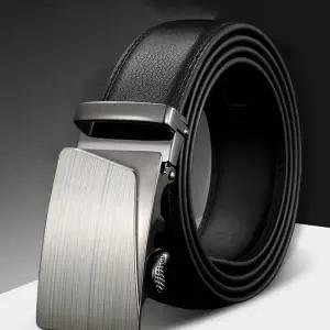 패션 남성 가죽 벨트 비즈니스 남자 자동 벨트 직장인 정장