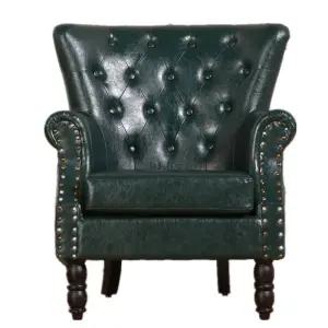 엔틱 1인 쇼파 암체어 1인용 카페 의자 레트로 원목 안락 가죽 패브릭 복고 미국