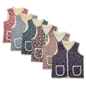 쓰리몰 꽃무늬 누빔 김장 조끼 할머니 엄마 촌캉스 조끼 겨울 포근한 양털양감