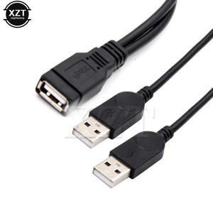 USB 2.0 이중 분배기 연장 케이블 A - 듀얼 어댑터 암 수 데이터 허브 충전 코드