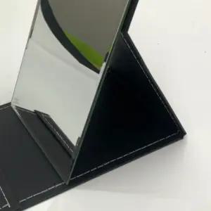 접이식 사각 스탠드 탁상거울 블랙 중