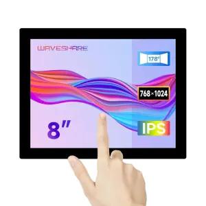 Waveshare 8인치 HDMI 디스플레이 모니터 라즈베리 파이 5 768x1024와 호환 IPS 패널 10포인트 터치 Vversi