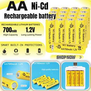 고용량 700mAh 1.2V AA 충전식 배터리 가정용 사무실 기기용 Ni-MH 장수명 전원