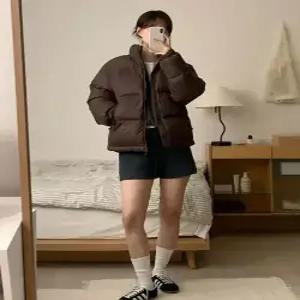 codegraphy RDS 에센셜 숏다운 점퍼초코 브라운