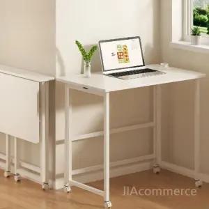 바퀴달린 접이식책상 슬림 이동식 책상 컴퓨터 탁자 사이드