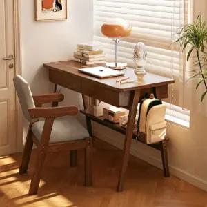 원목서재책상 데스크탑 북유럽 우드 책상 홈 컴퓨터 원목 원목책상
