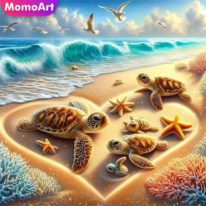 보석십자수 Momoart 다이아몬드 모자이크 동물 라운드 그림 자수 수제 취미