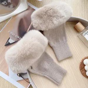 장갑 밍크 핸드워머 워머 암워머 니팅 따뜻한 털토시 페이크퍼 미니팔토시 손등