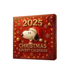 스누피 어드벤트 캘린더 애니메이션 2D 평면 아크릴 펜던트 크리스마스 카운트다운 서프라이즈 박스 캘린더