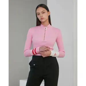 [에고이스트](센텀시티점)소매 배색 반오픈 슬림 골지 PO(EQ1KL162)