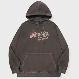 아메리카 피그먼트 후드티 브라운
