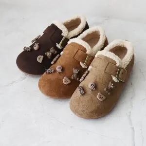 [원더슈즈](천안아산점)베어타운 컴포트 쿠션 미끄럼방지 기모 퍼 샌들 슬리퍼 3CM BD-CNK25-02