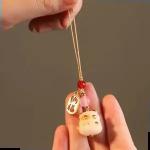 키링만들기 느낌상점 마네키네코 고양이 액막이 부적 키링