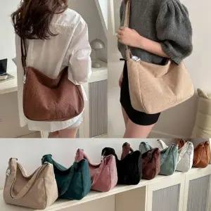 투포켓 만능 코듀로이 크로스백 가방 여성 겨울 가을 가을 천가방 코듀로이 학생가방 에코백 여성백 겨울