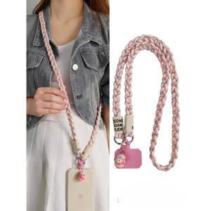 패치 탭이있는 휴대 휴대폰 케이스 용 크로스 바디 숄더 매는 밧줄  나일론 목걸이 스트랩 문자열 액세서리