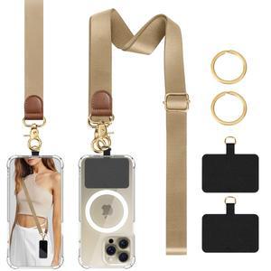 휴대폰 목걸이 크로스바디 손목 스트랩, 모든 스마트폰 케이스용 조절 가능한 도난 방지 나를  범용