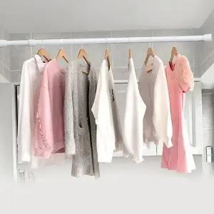 옷걸이 다용도 드레스 확장형 압축봉 옷장 분리수거 베란다 싱크대 건조대 신발장 가림막 못없이 화장실