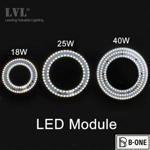 LED 모듈 18W 25W 36W 원형 링 램프 깜박임 없음 AC 220V 천장 광원 교체 튜브 Led