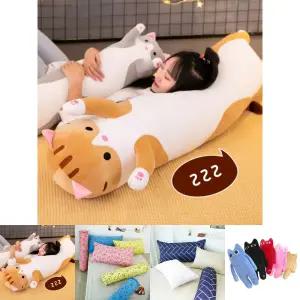 대형 고양이 롱 바디필로우 (50cm) /인형쿠션/롱베게/전신/바디/수면/모찌/찰떡/소프트/캐릭터/침대/소파