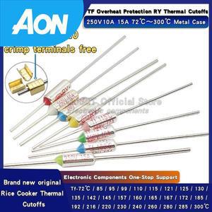 10개 TF 열 퓨즈 RY 10A 15A 250V 온도 72C 85C 99 110 121 125 142 157 160 165C 172C 185C 192C 216C 240
