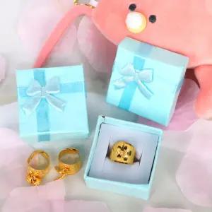 사각 돌반지 주얼리 종이 선물상자 박스 민트