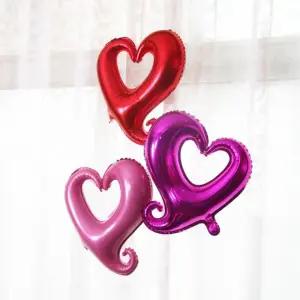 하트 프로포즈 풍선 생일 프레임 헬륨 컬러 파티 소품 장식 용품 은박 45cm