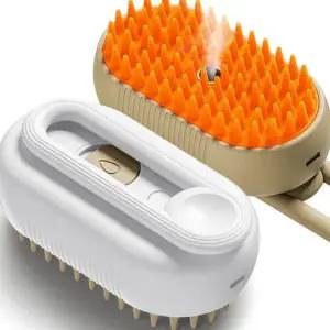 고양이 스팀 브러쉬 반려동물 애묘 마사지 강아지 털 빗 미용 도구