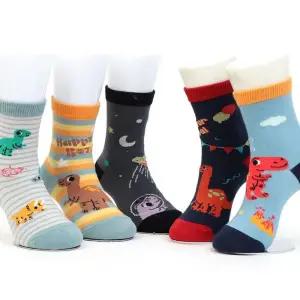 해피다이노 유아동 양말 5족세트 유치원 키즈 남아 공룡 어린이 답례품 초등 캐릭터 어린이집 학생