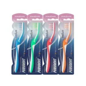 (직수입한국대리점) 독일산 푸로덴트 일반모칫솔 단단한모 프리미엄칫솔 4색상혼합 12개입