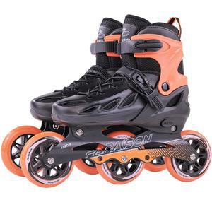 100mm 바퀴 3개가 달린 남성용 PAPAISON 성인용 조절식 인라인 스케이트, 아웃도어 블레이드 여성 남성 피트니스 스피드 레이싱 10대 남학생용 롤러 스케이트