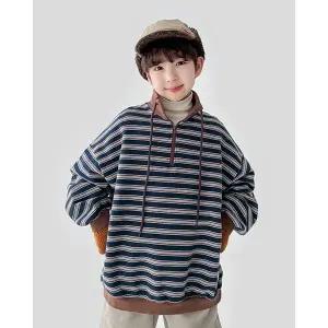 [리틀브로] (아동)브로즈반집업기모맨투맨[티셔츠BFKS700A]