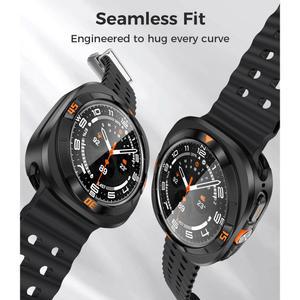 갤럭시 워치 울트라 2025용 숫자 금속 케이스 스크린 프로텍터 견고한 커버 갤럭시 워치 7 8 울트라 47mm용