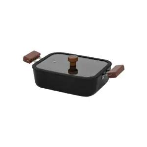 (빅)실버스타 오브니 인덕션IH 우드핸들 사각전골팬