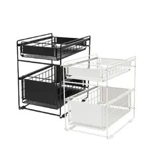 (아)아이니 슬라이딩 조립식 선반 수납함 2단-05