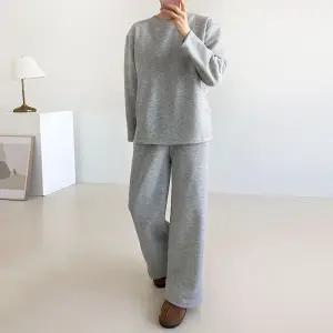 트레이닝복 맨투맨 티셔츠 긴팔 오버핏 빅사이즈 기모 무지 세트