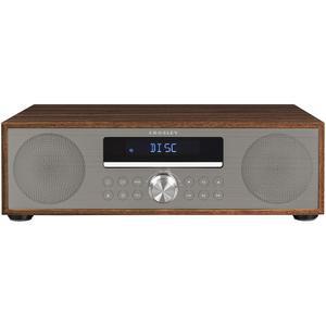 크로슬리 CR3501A-WA 플릿우드 블루투스 FM 시계 라디오 및 CD 플레이어, 호두